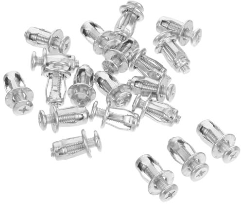Luxshiny 20 Pièces Vis d'expansion kit d'ancrage pour mur creux vis pour murs en béton boulons d'expansion en métal boulon d'ancrage ancre de fixation de porte creuse Acier Carbone