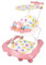 Compact Chats de l’Espace, Trotteur Bébé avec Siège à Rebond, Lumières, Musique et Jouets Interactifs, jusqu'à 20 kg, réglable, 6 Mois et Plus-62 * 68 * 36-81cm -Rose