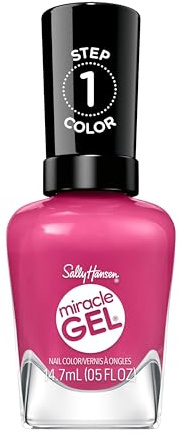 Sally Hansen Miracle Gel Supercharged Pinks Work Hard Play Pink Nail Polish Colour Grip Complex 14.7 ml