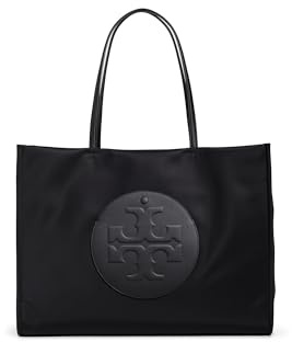 Tory Burch Women's Ella Patent Tote, Black, Large