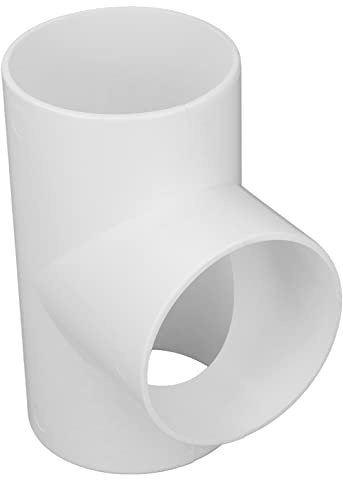 Elprico Kanalstecker T Form Rundrohranpassung 3 Löcher Schlauchadapter Splitter für Lüftungsprojekte (4 Zoll)