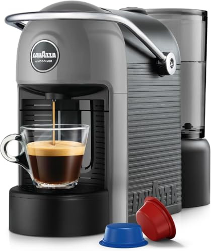 Lavazzza A Modo Mio Jolie Evo Coffee Capsule Machine | 36% Recycled Plastic | Compatible with A Modo Mio Pods | Removable Cup Rest | Automatic Shut-Off | 1250 W | 0.6 L Tank | Grey