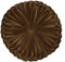 YSN Home Collection - Wunderschönes Kissen Zierkissen Samt Gefühl plissiert mit eleganter Knopfraffung Rund (braun, 2)