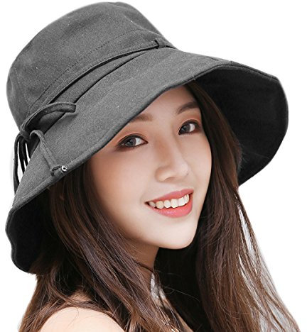 HAPEE Damen Sonnenhut, Einheitsgröße, 2-Black