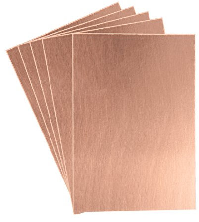 sourcing map 5stk. Einseitig Kupfer Plattiert kupferplattiert Laminat Platine Braun 7X10cm DE de