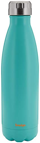 Smidge Reusable Water Bottle 500ml, Leakproof Double Wall Stainless Steel, Insulated Vacuum Flask 12 Hours Hot & 24 Cold, BPA-Free, No Metallic Taste
