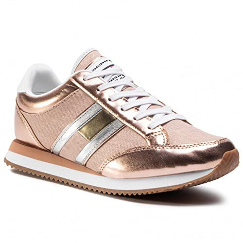 Tommy Jeans Baskets rétro décontractées pour Femme EN0EN00413 (Rose Gold, Numeric_40)
