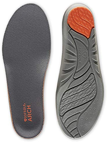Sof Sole mens High Arch Performance Full-length Insole, Grey, 9-10.5 US