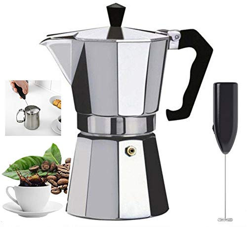 Caffettiera per caffè e caffè elettrico per caffè e latte friggente continentale – Brocca continentale, campeggio, roulotte, birra caffè ricco (6 tazze)
