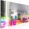 decomonkey Bilder Abstrakt 120x40 cm 1 Teilig Leinwandbilder Bild auf Leinwand Vlies Wandbild Kunstdruck Wanddeko Wand Wohnzimmer Wanddekoration Deko Modern bunt wie gemalt