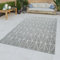 TT Home Kurzflor In- & Outdoor Teppich 3D Effekt Geometrisch Abstraktes Muster Grau, Größe:120x170 cm