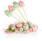 com-four® 18-teiliges Osterdeko-Set - Osterdeko für den Osterstrauß - Bunte Ostereier zum Anhängen und Stecken - Streudeko Ostern