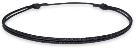 Dünnes schwarzes Kordel-Armband für Herren, Damen, Teenager, Uni, Erwachsene, wasserdicht, Nylon, Surferschnur, Freundschaftsarmbänder, Sommer-Strand-Accessoires, Einheitsgröße, verstellbar von