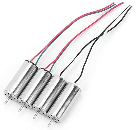 Coreless Motor, Bürstenmotoren Motoren kernlose Quadcopter-Motoren RC Ersatzteile Elektromotor 3V 44000U/min 0,08A 0,6W für Drohnen Spielzeugmodelle Flugmodelle Elektronische Spielzeuge, 4 Stück