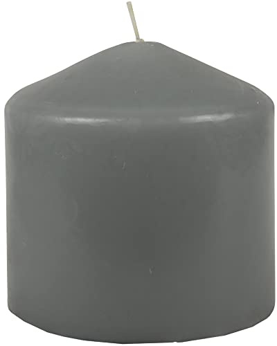 HS Candle Wachskerzen Stumpenkerzen Ø8cm x 8cm (Weiß) - Lange Brenndauer - Hergestellt in EU - Kerzen Blockkerzen - Wachs Stumpen