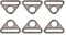 sourcing map 6 Stück D Ringe Metall Dreieck Schnalle Versteller 1,5 D Ringe 38mm Triangel Schnallen Taschenzubehör für Taschen DIY Handtasche Geldbörse, Dunkelgrau