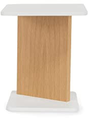 Wabi Home - rechteckiger Beistelltisch Mini Hergestellt aus Eiche, weiss 45 x 40 x 42 cm