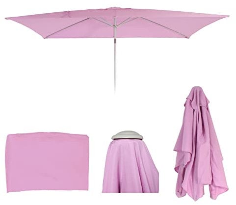 Mendler Housse de Rechange pour Parasol N23 2x3m rectangulaire Tissu/Textile 4,5kg - Lilas