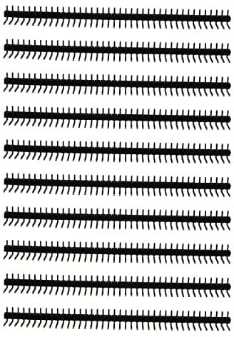 Ruiwaer 10PCS 2.54mm Pitch 40 Pin Male Single Row 90 Degree Right Angle Pin Header Strip Male Header for Breadboard