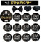 15 Stück JGA Deko Männer Bräutigam Button Schärpe mit 11 Team Bräutigam Buttons Anstecker Hochzeit Junggesellenabschied Accessoires Abzeichen Mitgebsel Partyzubehör Schwarz Gold (A)