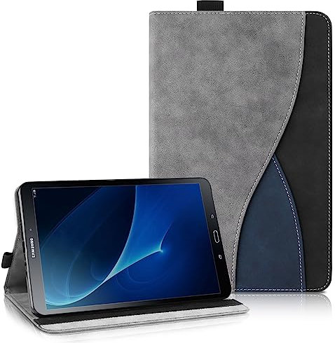 Aswant Funda para Samsung Galaxy Tab A 10.1 2016(SM-T580 / T585) - Estuche Inteligente con Función de Soporte/Cartera Funda Galaxy Tab A6 10.1 2016 (Gris)