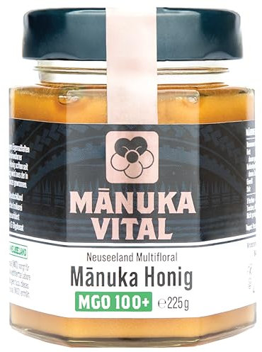 Manuka Vital MGO 100+ (225g) - Laborgeprüfter & Zertifizierter Manuka Honig 100 + | In Neuseeland geerntet, abgefüllt und versiegelt | 100% Natürlich | Original