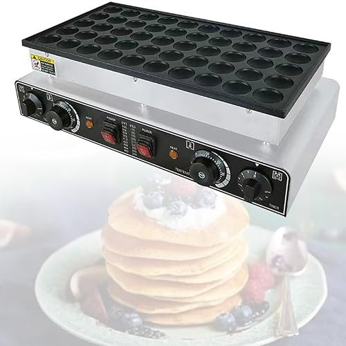 TAHALI Machine à Petits gâteaux Chauds, Mini Boulanger à gaz, 50 Trous, Sandwich, Biscuits, grilles hollandaises commerciales, gaufrier