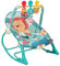 Babywippe, Balance Soft, Mesh, Bliss, Baumwolle, Anthrazit, mit Spielzeug, verspielte Augen, Schaukel (80 x 60 x 43 cm (blau))