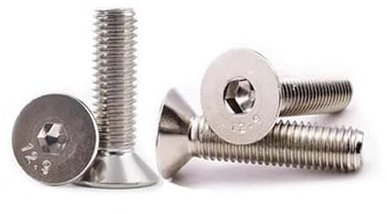 QuarkMRO - Viti a testa svasata M7-1.0 nichelate in acciaio 12,9 con esagono incassato, lunghezza 12-60 mm (M7-1,0 x 16 mm, 10)