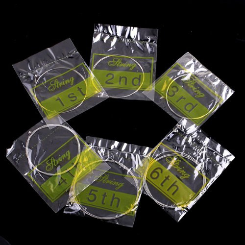 HUIOP Juego de 6 cuerdas de guitarra eléctrica de 150 150 XL / 0.9 pulgadas para guardabarros, cuerdas de guitarra acústica