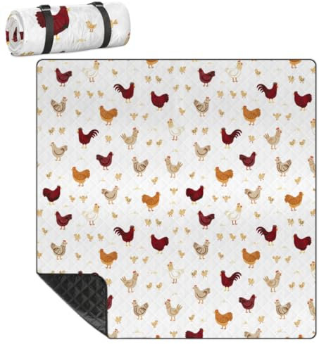 Tavisto Bunte leichte Picknickdecke, 200 x 200 cm, groß, wasserdicht, sanddicht, Outdoor-Decke, tragbar, faltbar, Strandteppich, maschinenwaschbar, für Sommer, Camping, Park, Gras, Reisematte