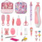 ZONJIE Baby Pflegeset Neugeborene 28 teiliges Babypflege Set, Sicherheit Pflegeset für Kleinkinder mit Haarbürste Kamm, Nagelknipser, Nasensauger, Baby-Essentials-Set für Neugeborene