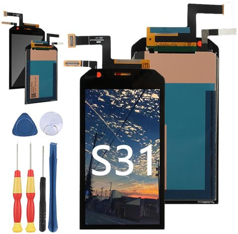 Yuxyiony Ersatzbildschirm für Caterpillar Cat S31 LCD-Display, Reparaturbildschirm und Ersatzwerkzeug-Zubehör