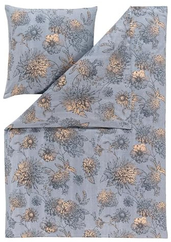 ESTELLA Feinflanell Bettwäsche Luserna rauch 1 Bettbezug 155 x 220 cm + 1 Kissenbezug 80 x 80 cm