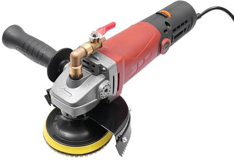 KiwiHood Pulidor húmedo eléctrico, 860 W, 6 velocidades variables, pulidora de piedra húmeda, 10,2 cm (10,2 cm), amoladora, piedra de hormigón, juego de herramientas de pulido con manguera de agua