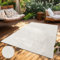 Paco Home Teppich In- & Outdoor, Moderne abstrakte Boho Designs mit 3D Struktur, robust & wetterfest, ideal für Terrasse Wohnzimmer & Küche, Grösse:240x340 cm, Farbe:Creme 5
