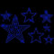 Glitzerdeals Bügelbilder Karneval Strass Sterne Set A5 blau Stern Aufbügler für Textilien Sterne Bügelmotiv für Textilien Strass Bügelbild