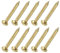 sourcing map 100Pcs Small Hardware Nails, 1.2 x 12mm Brass Round Head Nail Common Finishing Nail for Household Woodworking Picture Hanging DIY Projects, Gold