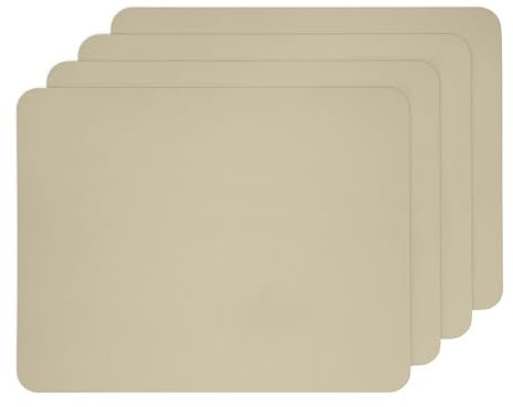 Ehrenkind® Platzset Kinder – Made in Germany Abwaschbares Tischset aus 100% PE, Eva-PP-Film, rutschfest und BPA-frei – Perfekte Tischunterlage für Mahlzeiten | 54x42 cm | 4-er Set | Khaki