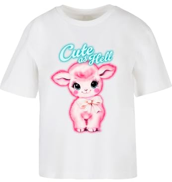 Miss Tee Cute As Hell Tee White, XS