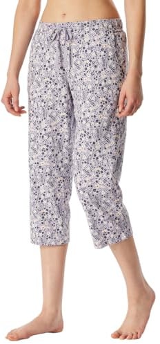 Schiesser Damen Schlafhose 3/4-lang Baumwolle Stretch Single-Jersey-qualität-Mix + Relax Pyjamaunterteil, Multicolor 6_179270, 36