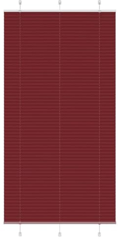 vidaXL Plissee Bordeauxrot 110x200 cm Stoffbreite 109,4 cm Polyester