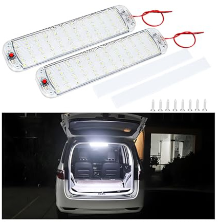 CGEAMDY 2 Stücke LED-Innenbeleuchtung 12v, LED Auto Innenbeleuchtung Mit On/Off Schalter, Universal Dekoratives Innenraumbeleuchtung Für Autos Wohnmobiles LKW Vans Bus Caravan Boot Wohnwagen