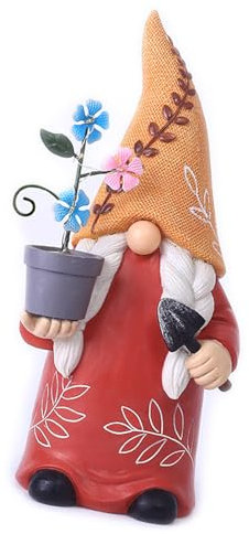 Nains de jardin en résine avec lampe solaire résistante aux intempéries pour une utilisation en extérieur dans les jardins et la cour