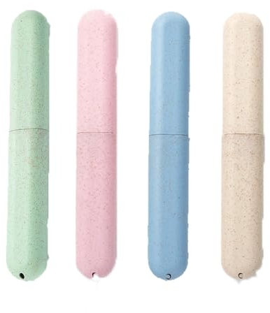 4 Stück Zahnbürsten-Etui,Zahnbürstenbox, Zahnbürstenkopf Schutzhülle, Zahnbürste Container, Tragbare Zahnbürstenhülle Geeignet für Reisen, Familie