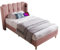 SogesPower Polsterbett mit USB C Ladefunktion und Lattenrost 90x200 cm Rosa Samtbezug Gepolstertes Jugendbett für Schlafzimmer Gästezimmer Einfacher Aufbau