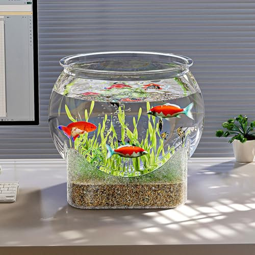 Round Turtle Tank, Clear Betta Aquarium, Small Round Aquariums, Flower Vase Centerpiece, Desktop Aquarium For Betta Turtle