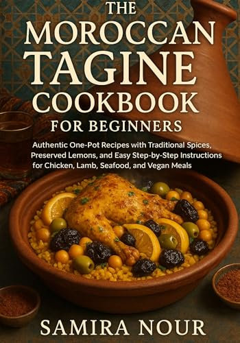 The Moroccan Tagine Cookbook for Beginners: Authentic One-Pot Recipes with Traditional Spices, Preserved Lemons, and Easy Step-by-Step Instructions for Chicken, Lamb, Seafood, and Vegan Meals