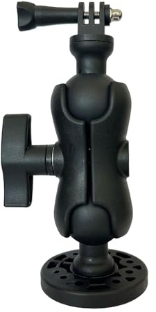 perfk Kayak Camera Mount Action cam Holder Lightweight 360 Degree Adjustable Sports Camera Bracket for Watercraft Fishing Boat