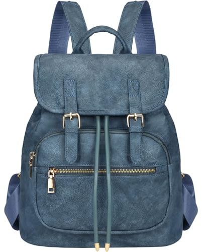 Leathario Rucksakck Damen Klein, Diebstahlsicher Cityrucksack, Mini Wasserdichtere Rucksackhandtasche,Eleganter Tagesrucksack für Büro,Pendeln,Backpack Women für Reisen Einkaufen